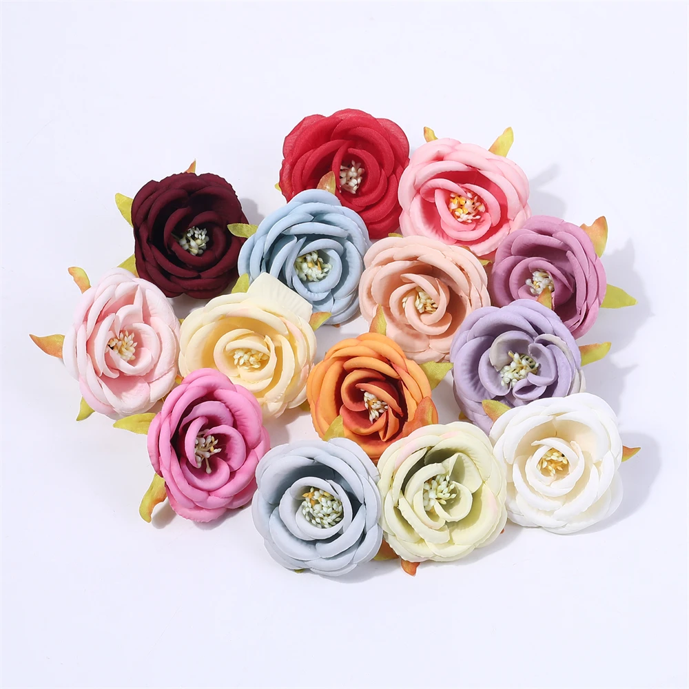 

Искусственные цветы розы 10 шт., головки для свадьбы, Рождества, домашний декор, свадебное украшение для стен, искусственные цветы, аксессуар...