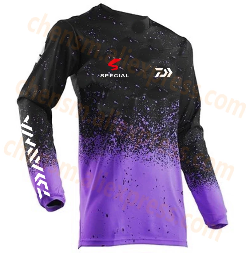 

New Arrive Plus Size Autumn Daiwa Dawa Men Fishing Shirt Breathable Hygroscopicity Quick Drying Anti-UV Fishing Clothing XS-5XL