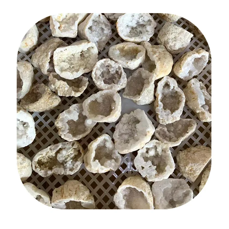 

Natural agate crystal hole Mineral specimen contains clean crystal clusters of very beautiful small stones and crystals