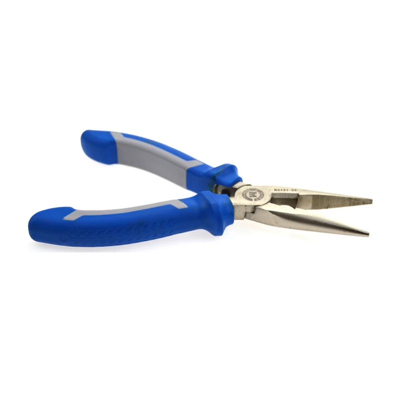 

6 Inch Long Nose Pliers Chrome Vanadium Steel Point Nosed Plier Multi-function Cr-Ni Coated Long Nose Industrial Tongs B0151