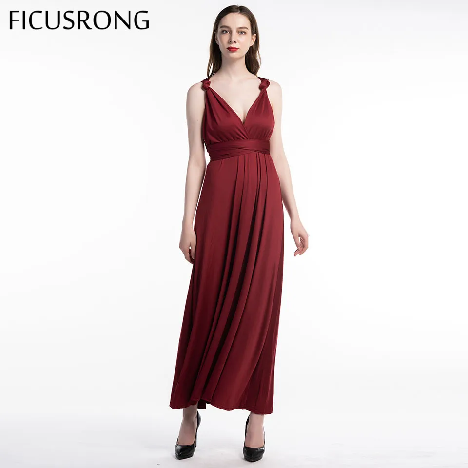 FICUSRONG Сексуальное Женское Бандажное платье макси Длинные вечерние многоходовые