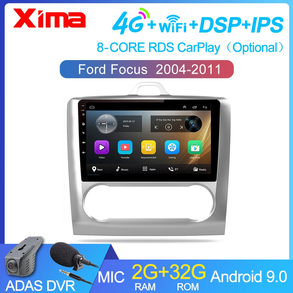 

Автомобильный радиоприемник XIMA XV6 Pro 8Core 2 DIN Android 10, мультимедиа, GPS-навигация для 2004-2011 Ford Focus Exi AT Carplay 2din, стерео