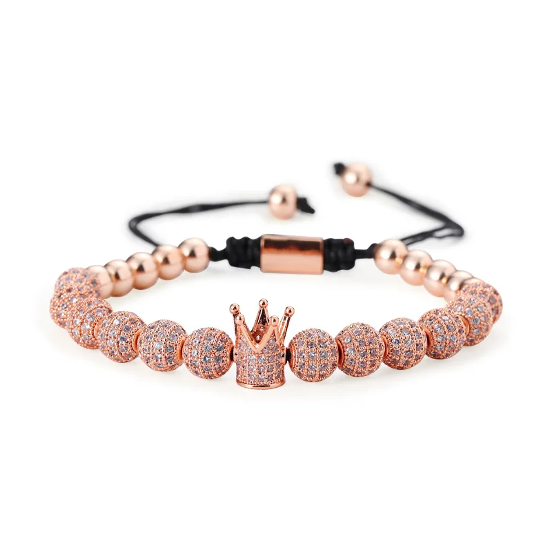 Модные браслет с шармом короной циркониевые шарики Горячая Распродажа