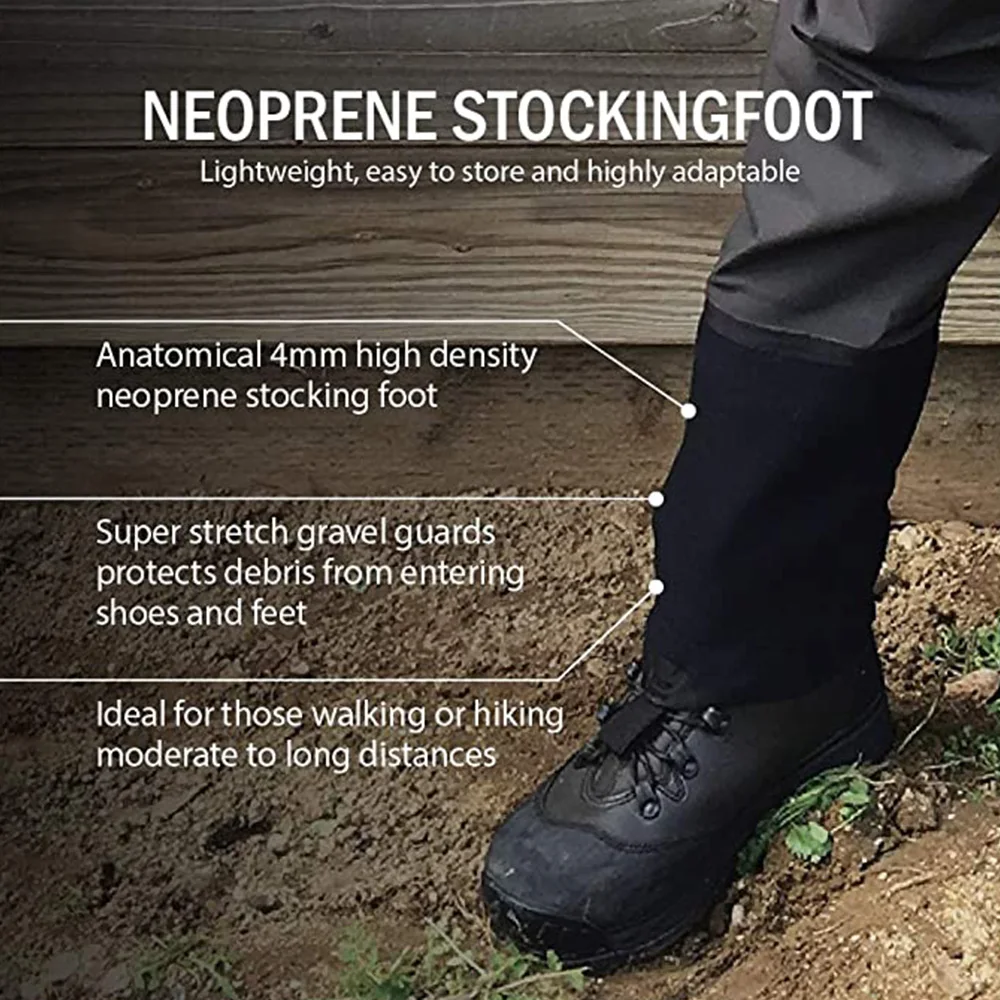 

3-Layer Nylon WM15 Waterproof Stocking Foot Fly Fishing Chest Waders Pant for Men and Women with Phone Case Neoprene Sock