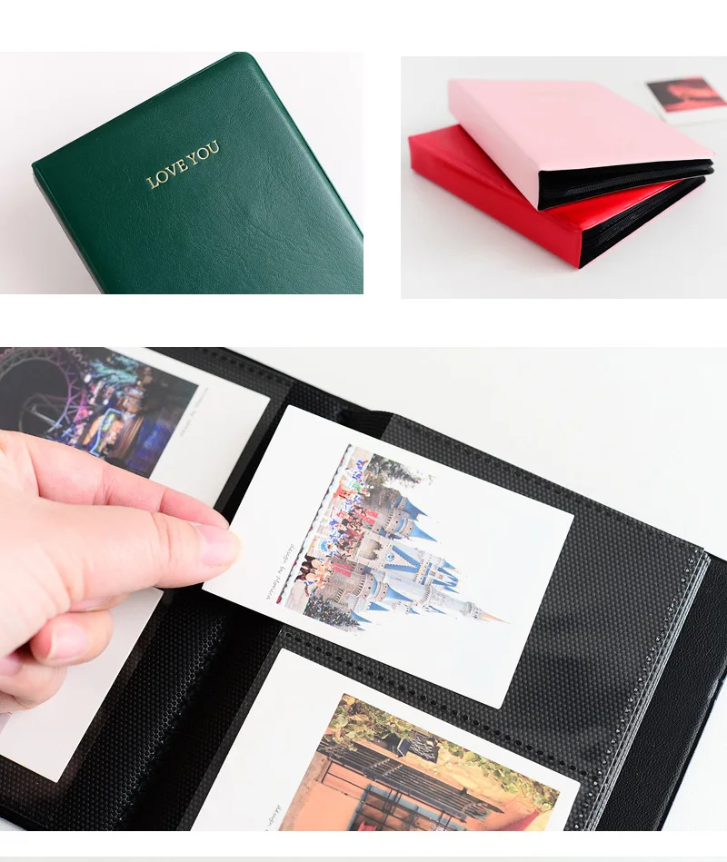 64 Pockets 3 Inch Fujifilm Instax Mini Film Photo Paper Album Book Instant Mini 9 8 7s 90 70 25 Camera Film Name Card Holder