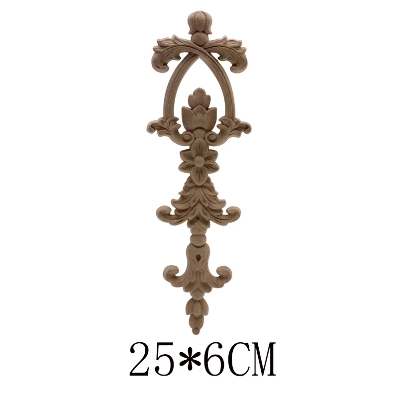 

Деревянная аппликация деревянная Декаль деревянное ремесло резное декоративное украшение длинные большие мебель из каучукового дерева окна Угловые двери шкафа