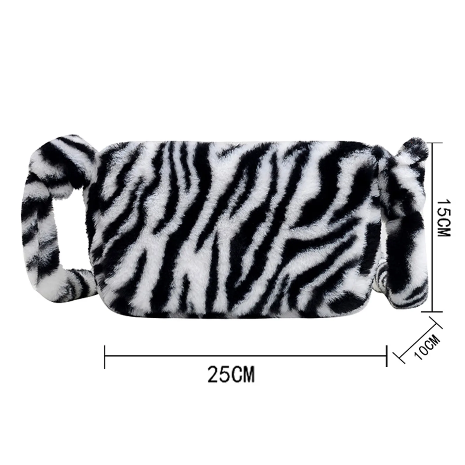 

Women Fashion Leopard Messenger Crossbody Bag Winter Plush Bags Leopard Cow Pattern Handbag Single Shoulder Bags Ladies Hand Bag