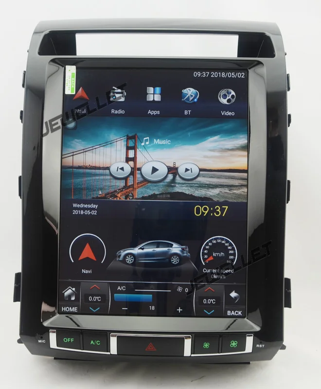 

12,1 "tesla стиль вертикальный экран Восьмиядерный android 10 Автомобильный GPS радио навигация для Toyota Land cruiser Roraima 2008-2015