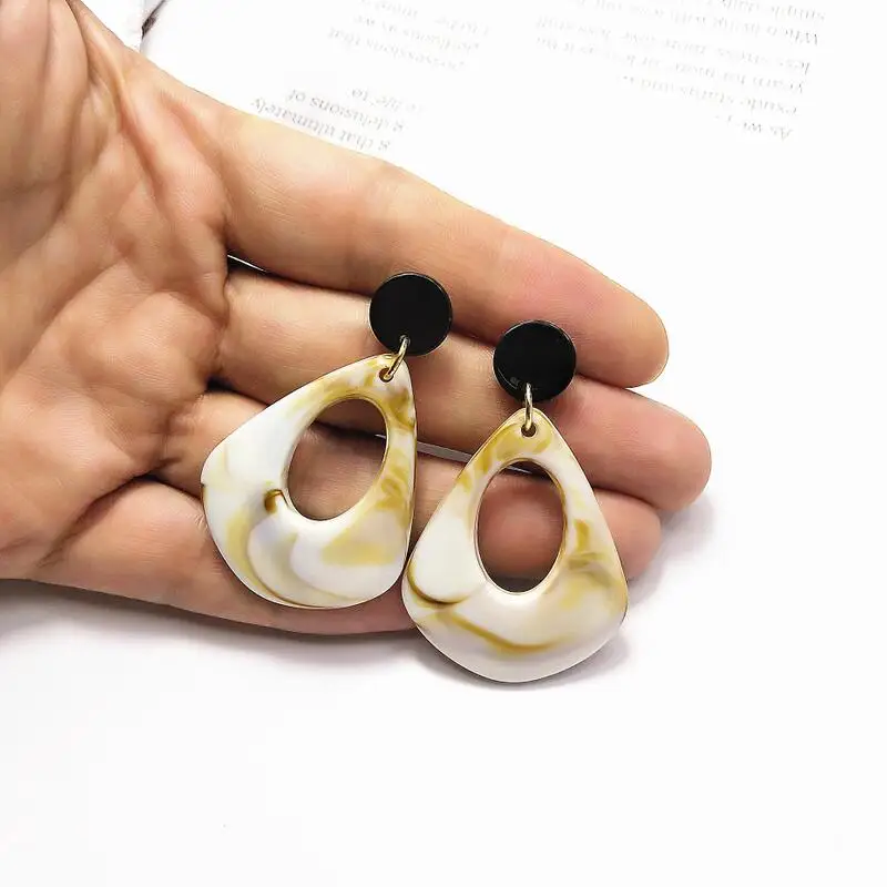 Женские богемные акриловые серьги-подвески HOOCAT большие эффектные