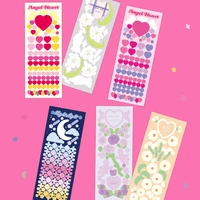 beautiful angel heart ribbon stickers for scrapbook decoration diy flower sticker for kids journal laptop album children gift