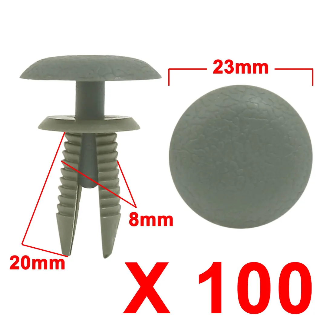 Застежка для автомобильного бампера Uxcell 100 шт. 8 мм отверстие пластиковая