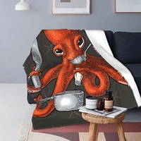 octopus sushi chef blanket bedspread bed plaid blanket beach towel fleece blanket bed linen cotton