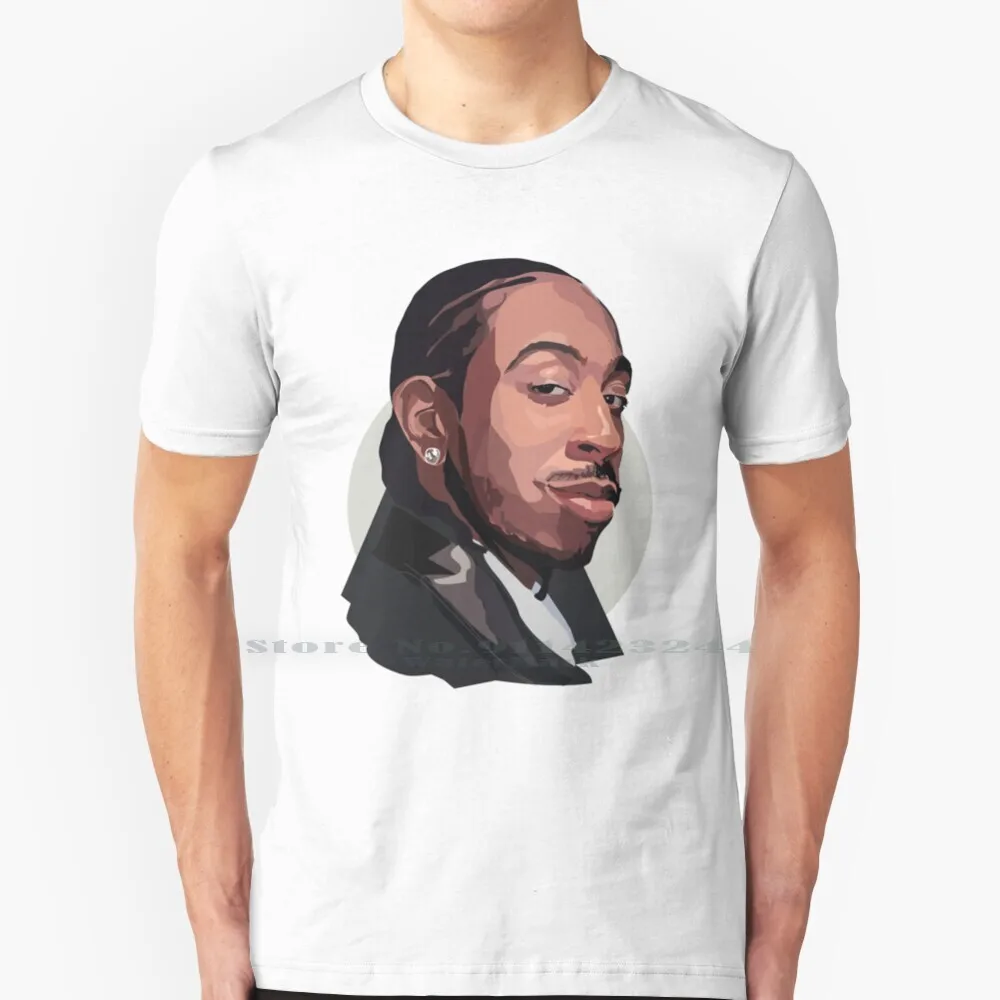 Ludacris T Shirt 100% Pure Cotton Ludacris Music Singer Rap Hip Hop Face Cornrows Swag African American