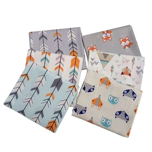 Ткань хлопковая для шитья и лоскутов, с мультяшным принтом