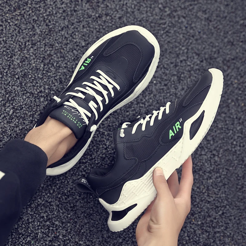 

QGK 2021 Men Casual Sport Shoe For Man Spring Light Weight Breathable Running Comfortable Sneaker Trainers