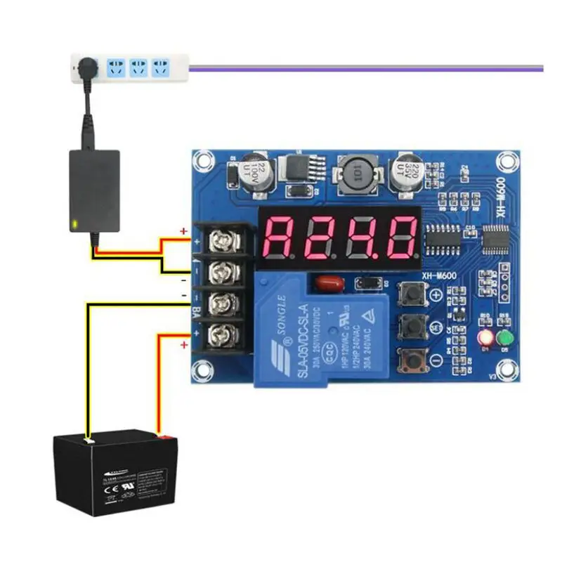 Xh-M600 Charger Control Module 6-60V Storage Lithium Battery Charging Protection Board Controller For 12V 24V 48V | Электроника