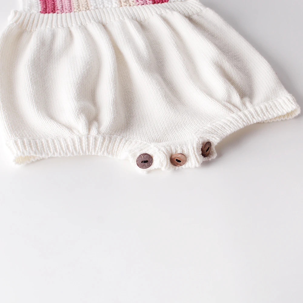 Koodykids/весенние трикотажные боди для маленьких девочек детские вязаные