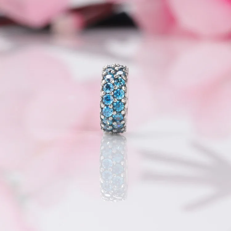 

Bewill Genuine 925 Sterling Silver Diamond-encrusted Bead Spacer Charms Fit Original Bracelet Diy Jewelry