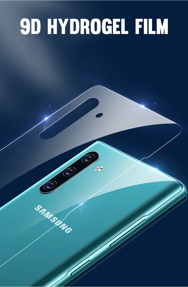 9D Гидрогелевая пленка для samsung S8 S9 S10 Plus S10e Защитная пленка для экрана полное покрытие для Galaxy Note 8 9 10 Передняя Задняя камера мягкая пленка