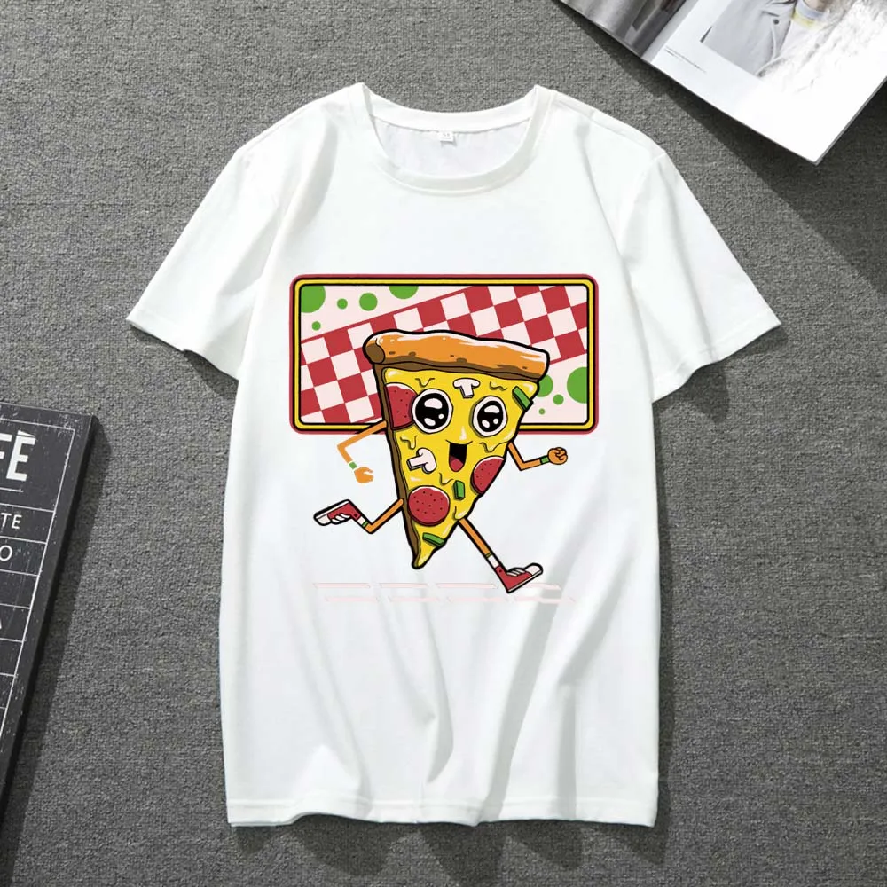 

T-shirt Men and Women O-neck White Simple Cute Cartoon Pattern Printing Harajuku Street Casual Japanese Short-sleeved Shirt