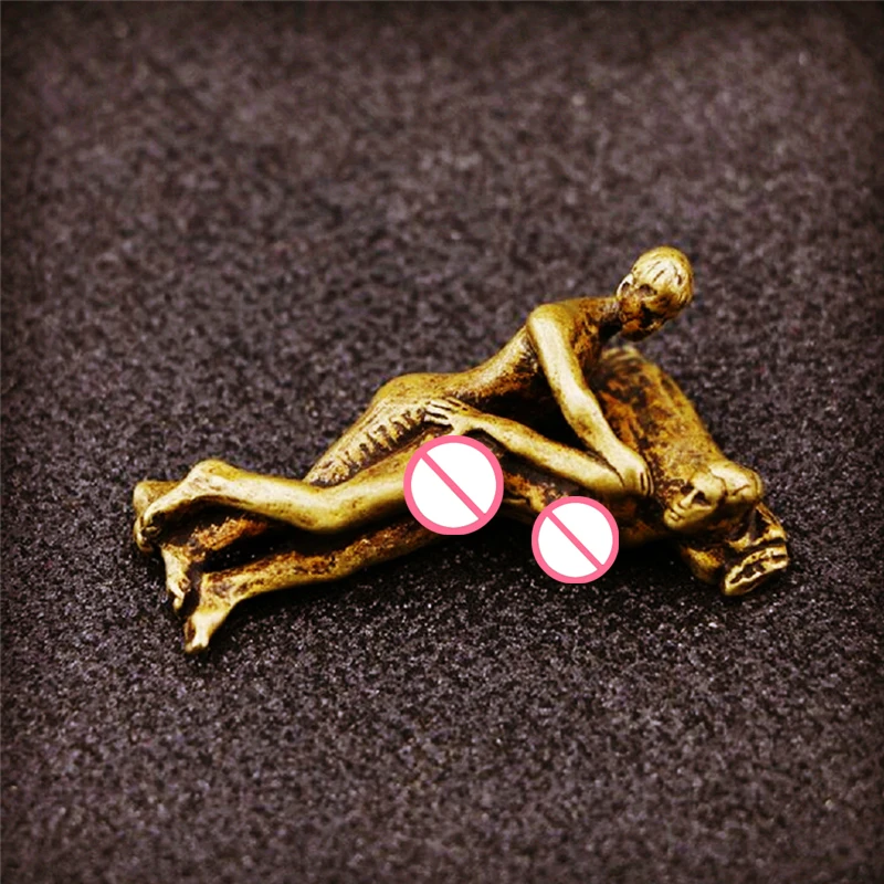 Mini Vintage Brass Sexy Decorative Keychain Ornament Craft Figurines 5 Postures For Home Bar Party Desk Decoration Gift Crafts | Дом и сад