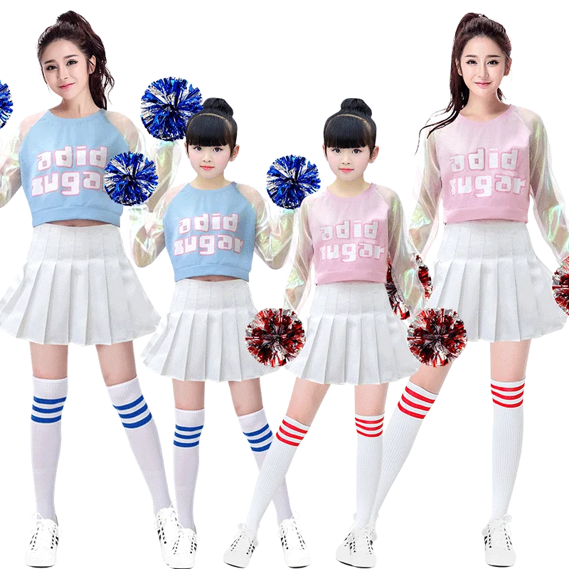 

Primary and Secondary School Sports Meet Soccer Baby Cheerleading Dance Outfit Children Girls Group Cheerleading Dance Outfit
