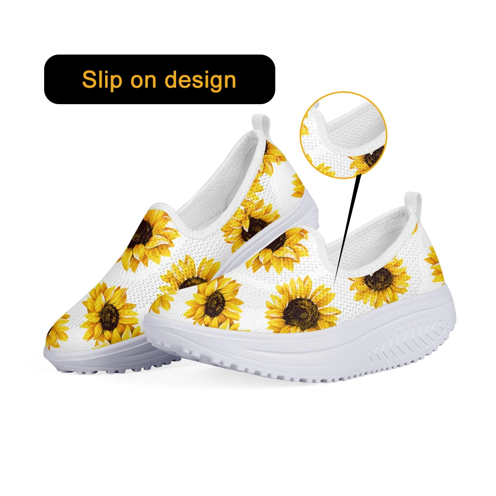 

Doginthehole Gradient Color Cute Nurse Print Mesh Women Casual Mesh Shoes Breathable Platform Outdoor Travel Sneakers Chaussure