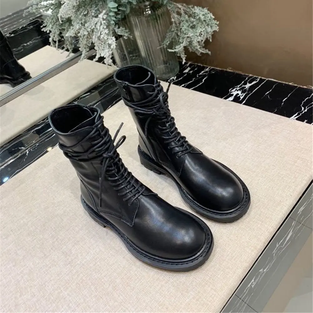 Брендовая водонепроницаемая обувь из натуральной кожи женские Ботинки martin на