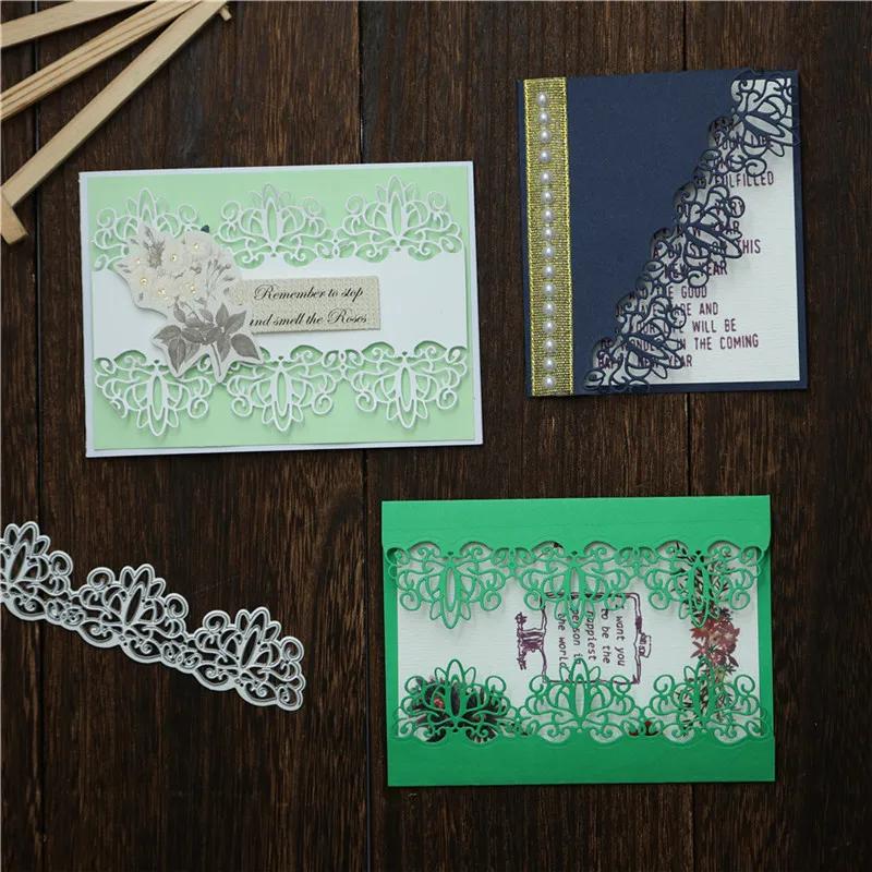 YaMinSanNiO кружево цветок лотоса рамка металлические режущие штампы для