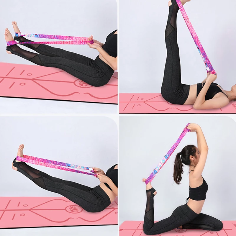 

Yoga Mat Strap Belt Adjustable Sports Sling Shoulder Carry Strap Belt Exercise Stretch Fitness Equiment Elastic Yoga Belt
