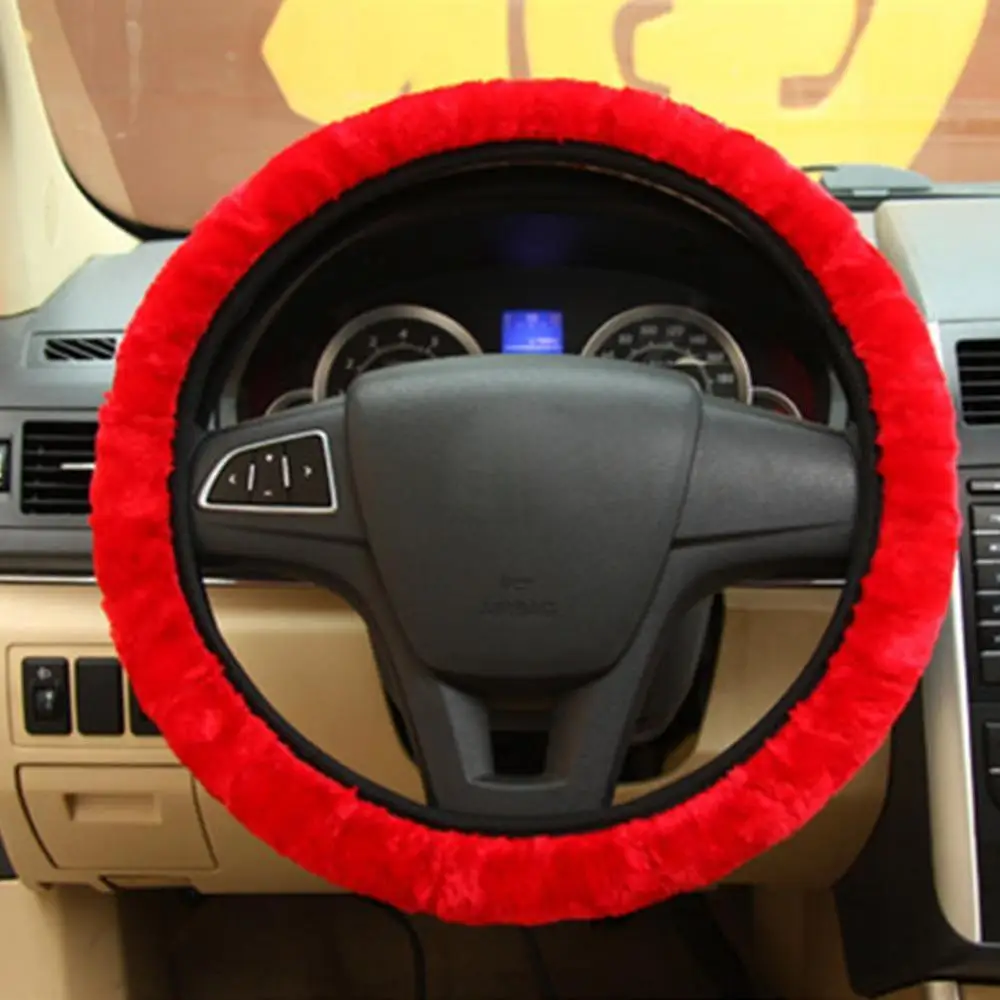Высококачественный мягкий плюшевый автомобильный чехол на руль сделай сам