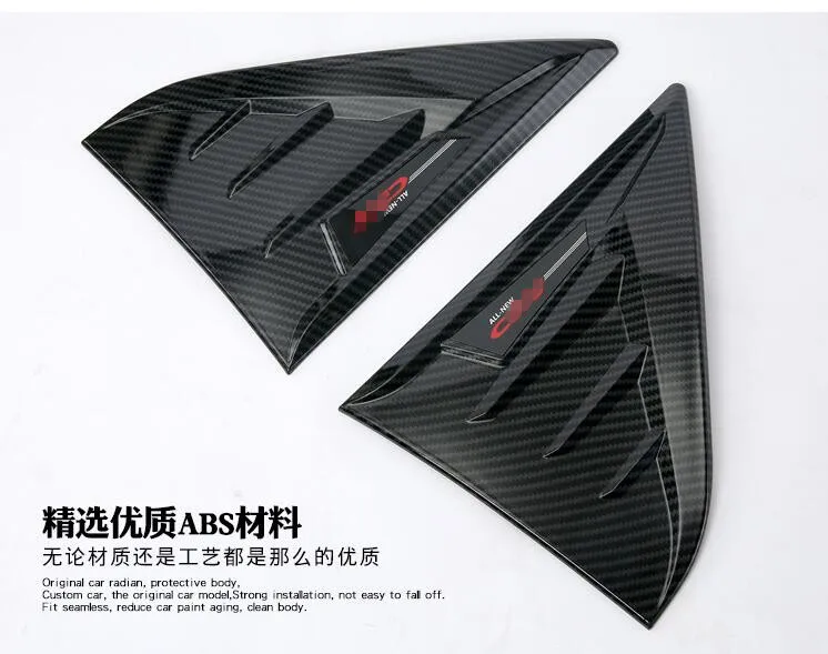 

2 Pcs Carbon Fiber ABS Chrome Car Side Wing Air Vent Outlet Cover Trim Exterior Body Decoration For Honda CRV 2017 Car-Styling