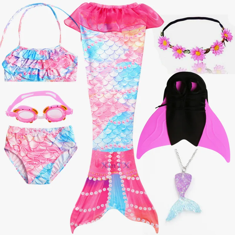 Милый детский купальник для девочек с хвостом русалки можно добавить моноласт