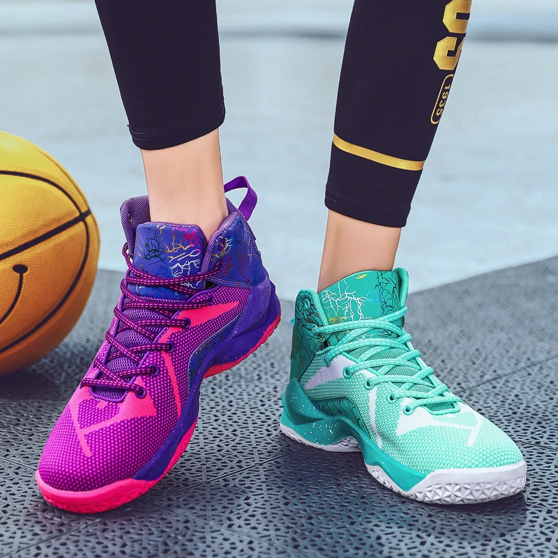 

Men's Basketball Shoes Breathable Cushion Non-Slip Wearable Sports Footwear Gym Training Athletic Basketball Sneakers for Women