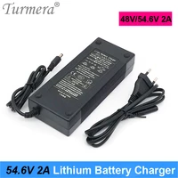 turmera 54 6v 2a lithium battery charger cc cv mode smarter charging indicator for 13s 48v electric bike e scooter batteries use