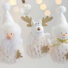 Новый рождественский плюшевый ангел, подвеска для девочки, Санта-Клаус, снеговик, лось, кукла, оранжевый декор для рождественской елки, рождественский подарок, новый год 2022
