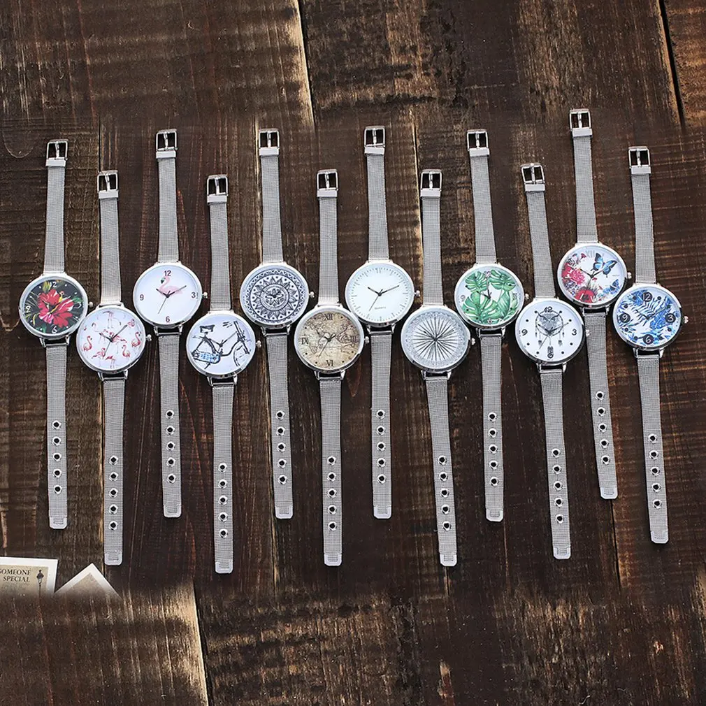 Landscape Painting Alloy Wrist Watch Girls Men Rugged Waterproof And Dustproof Fashionable Women | Наручные часы