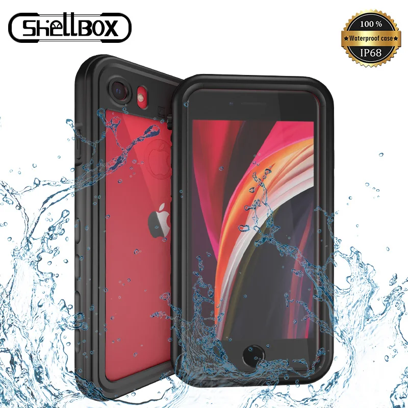 Shellbox Waterproof Case for iPhone SE 2020 7 8 Case Full Shockproof Dustproof Protector Case Cover for iPhone SE 2nd Generation