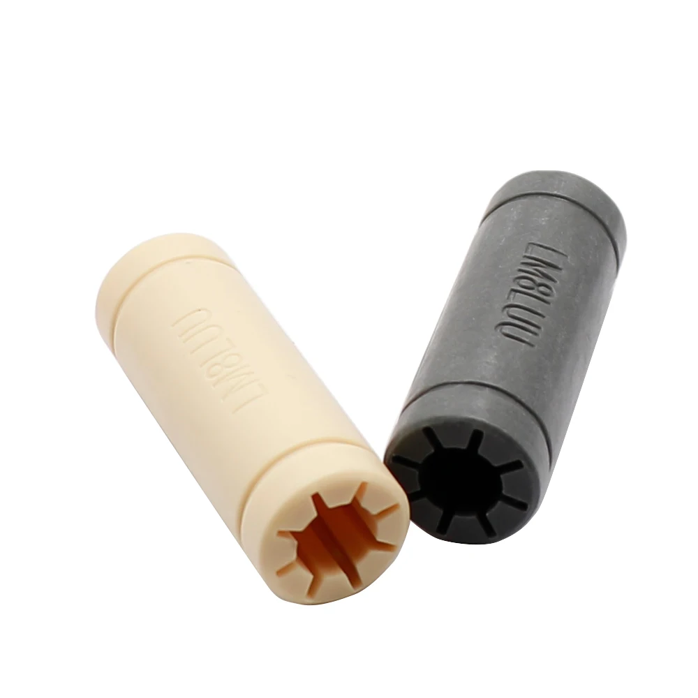 Линейные подшипники LM8LUU твердые полимерные втулки LML8UU 8 мм 8*15*45 серого цвета