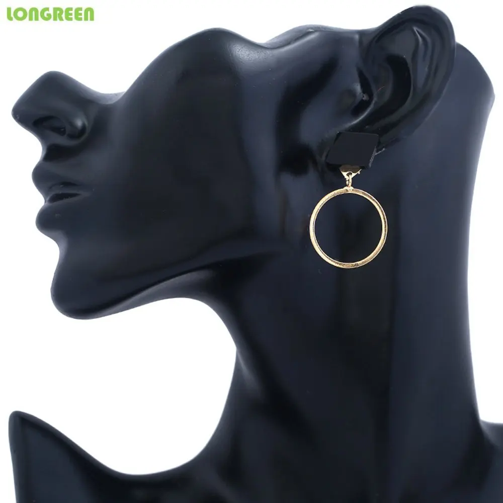 Metal Simple Stylish Geometric Round Unique Earrings For Women Girl Gifts Stainless Steel Earrings Set De Aretes Orecchini Donna