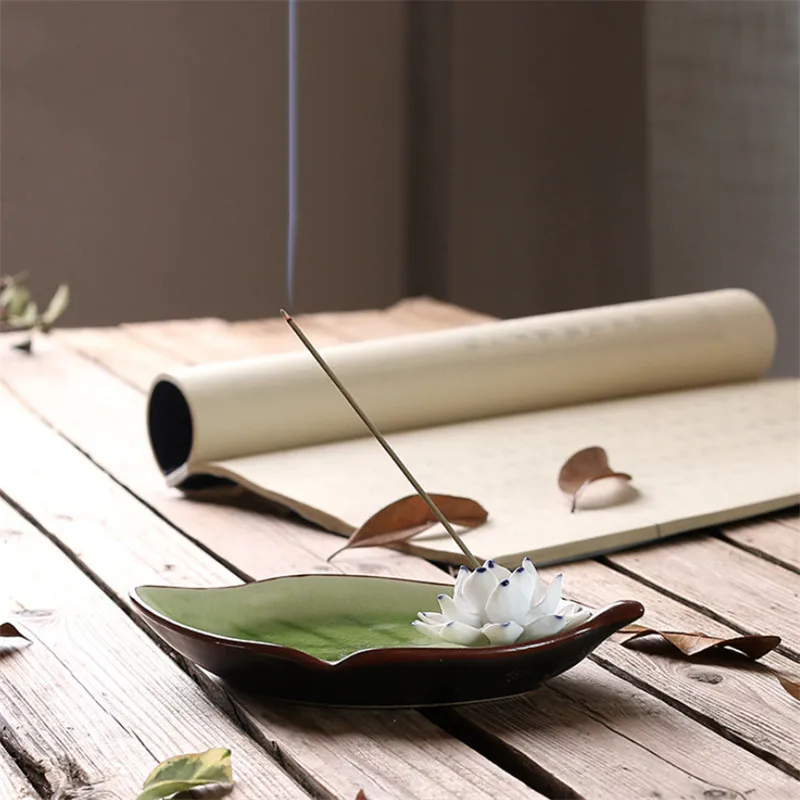 Поднос для ароматерапии ручной работы в виде листа лотоса | Дом и сад