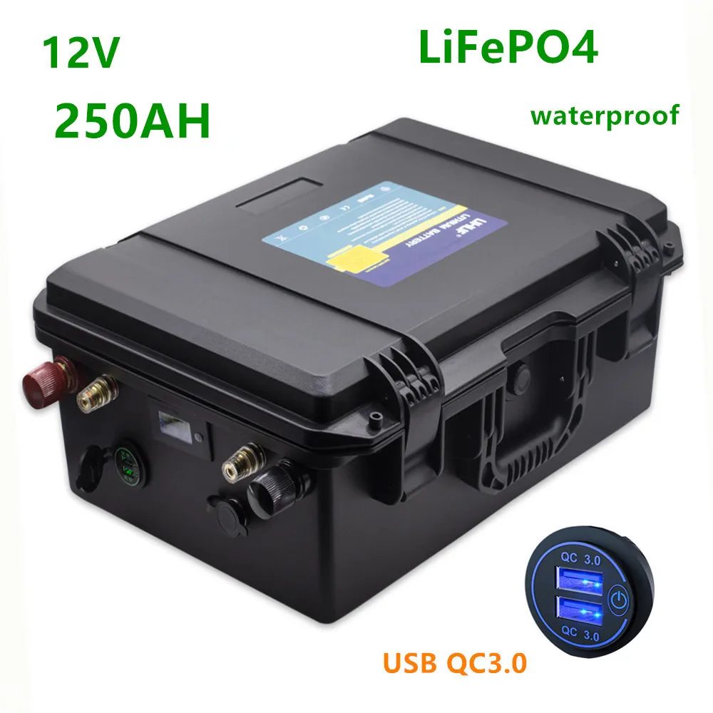 

Аккумулятор Lifepo4, 12 В, 250 А · ч, 12 В, 250 А · ч, литиевый аккумулятор 12 В для инвертора, автофургона, лодки, солнечной системы