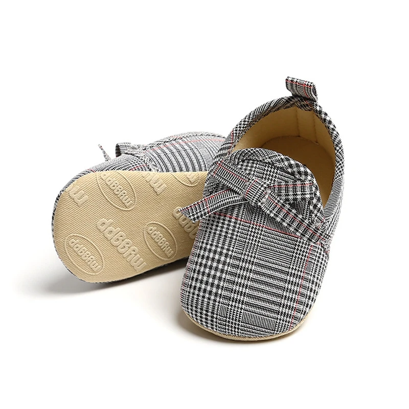 

Newborn Baby First Steps Shoes Classic Paid Pattern Boby Boy Girl Party Shoes For 1Year Old Spring And Autumn Children Cloths