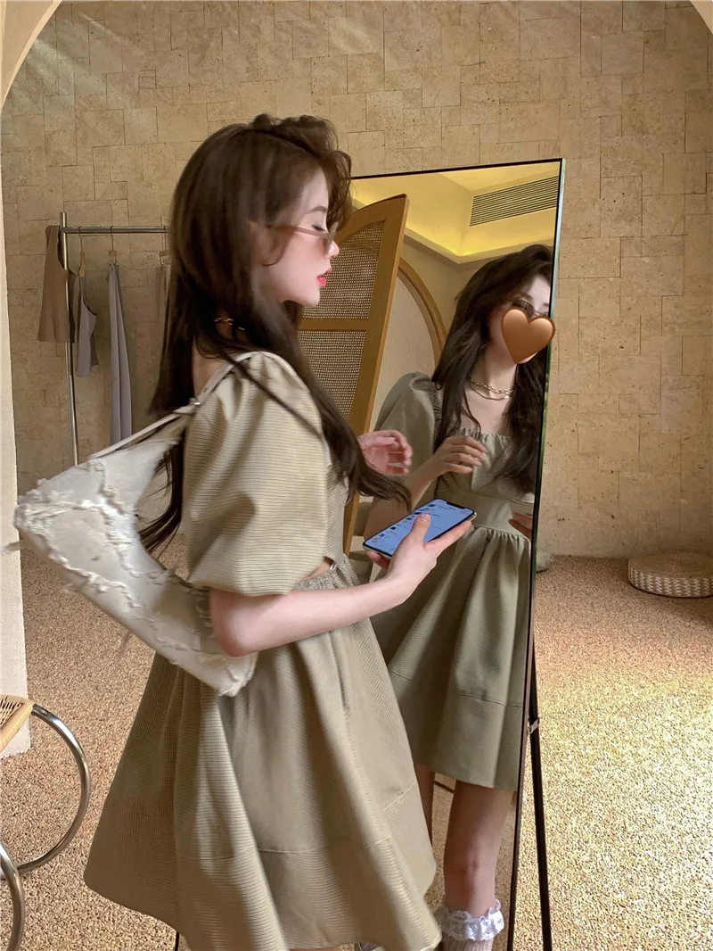 Женская клетчатая футболка с коротким рукавом Клубные Топы y2k Simplee милая одежда