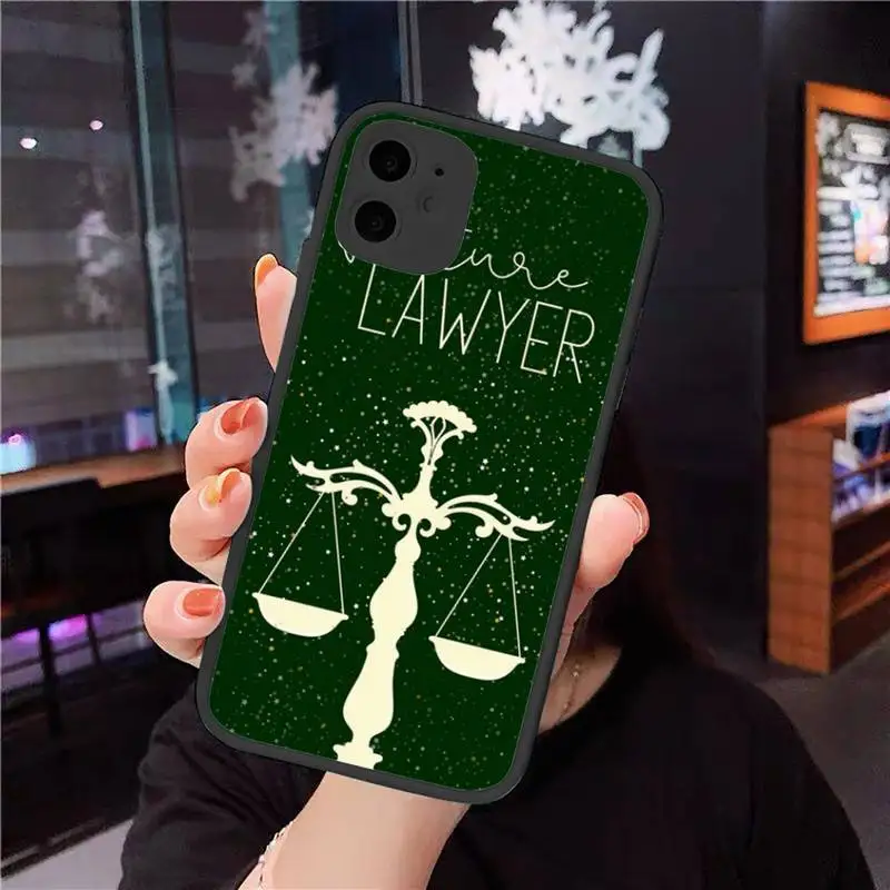

Law Student Lawyer Judge Phone Case For iphone 12 11 8 7 plus mini x xs xr pro max matte transparent cover