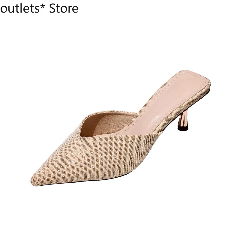 

Summer New Women's Shoes High Heels Fashion Wear High Heel Sandals Fine Heel Slippers Fairy Style Women's Shoes