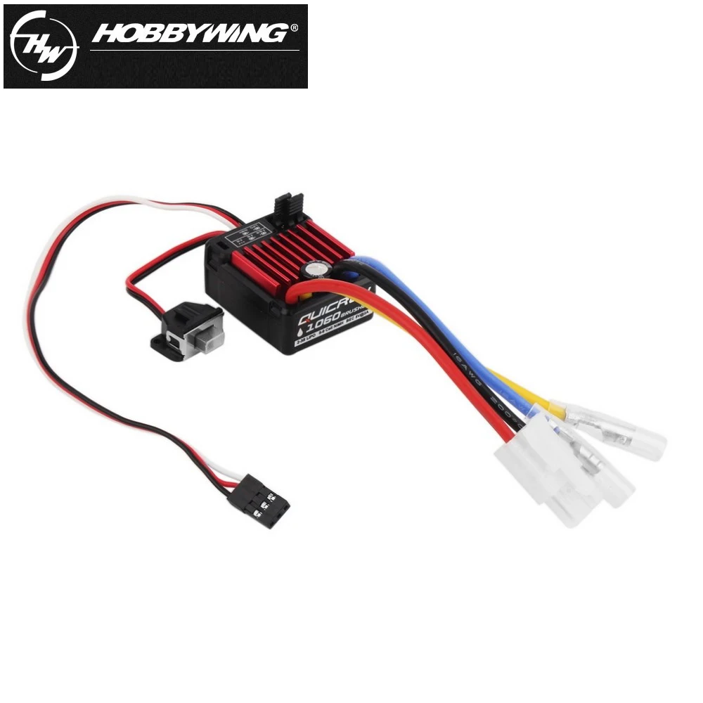 HobbyWing-Controlador electr&oacute;nico de velocidad, control el&eacute;ctrico original HobbyWing QuicRun ESC 1060 60A para coche de control remoto, Resistente al agua y al polvo, adecuado para carreras de condici&oacute;n clim&aacute;tica, 1 unidad-2