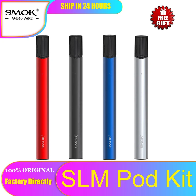 Smok ручка Vape SMOK SLM Pod Kit 250 мАч батарея с 0 8 мл заправка Форсунка картриджа Vs Nord