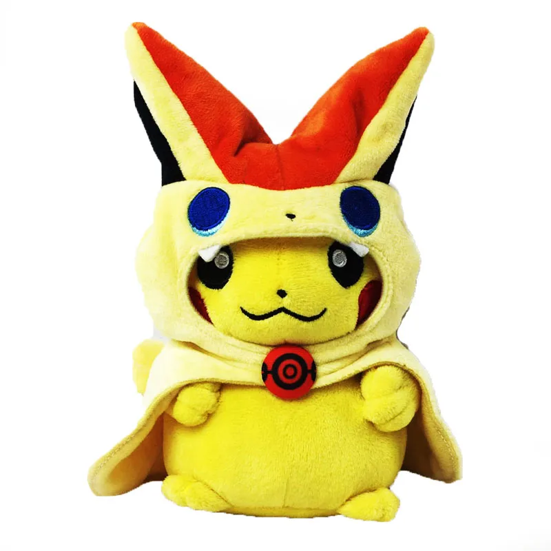 Takara Tomy Pokemon Plush 3Pcs/Set Pikachu Cosplay Jirachi Victini Togedemaru Cotton Stuffed Dolls Children Toys Christmas | Игрушки и