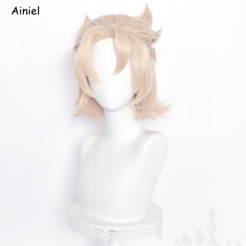 Парик из синтетических волос для косплея альбедо Game Genshin